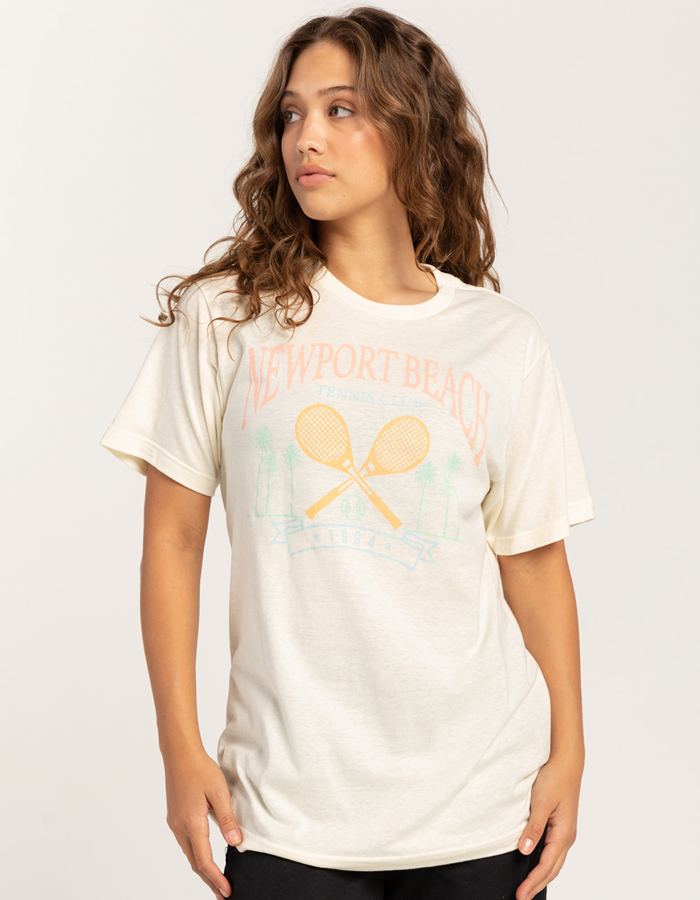 DESTINATION Newport Tennis Team Unisex Tee - NATURAL