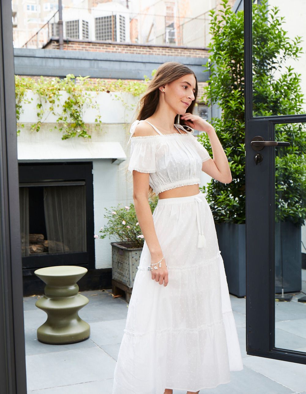 THEME NYC Bella Girls Maxi Skirt - WHITE