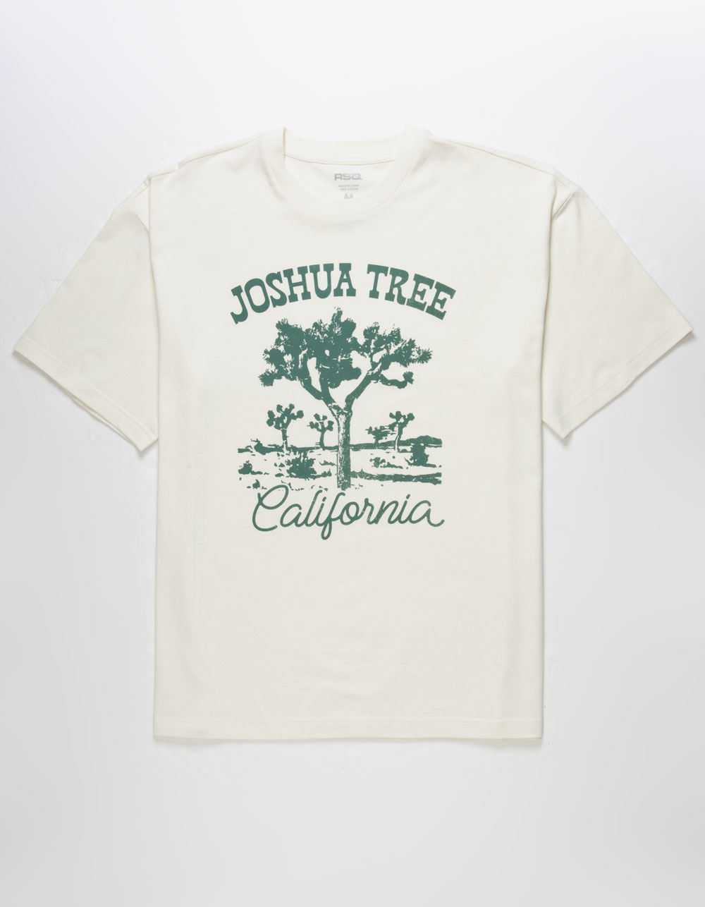 RSQ Mens Oversized Joshua Tree Tee - OFF WHITE
