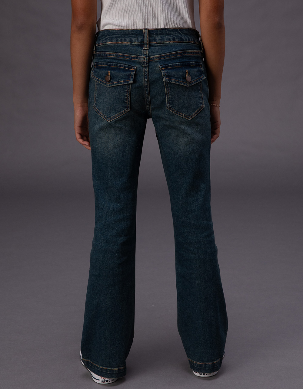 RSQ Girls Low Rise Flare Jeans - Dark Wash