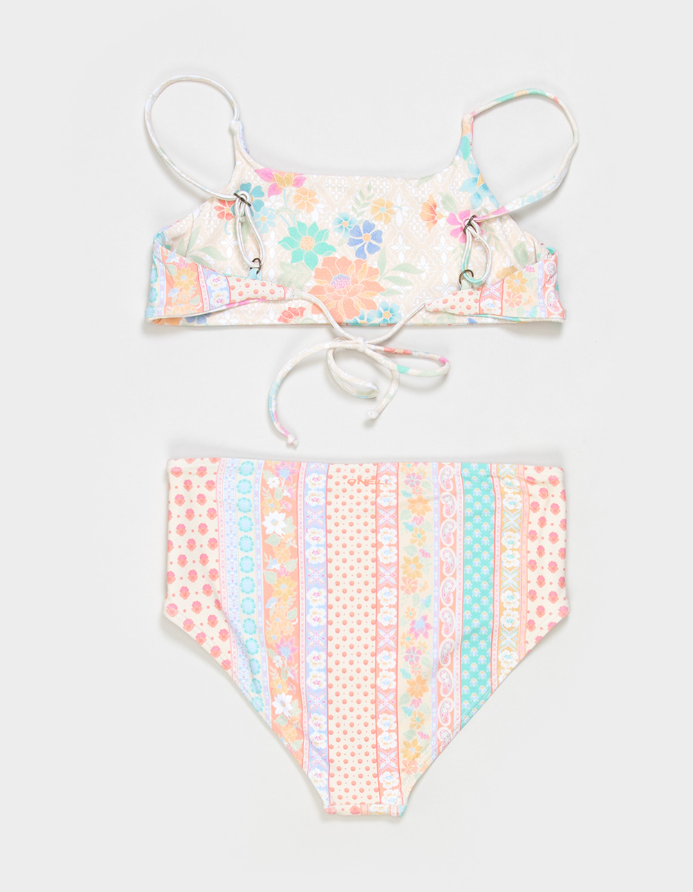 O'NEILL Bali Floral Reversible Girls Bralette Bikini Set - Cream Combo