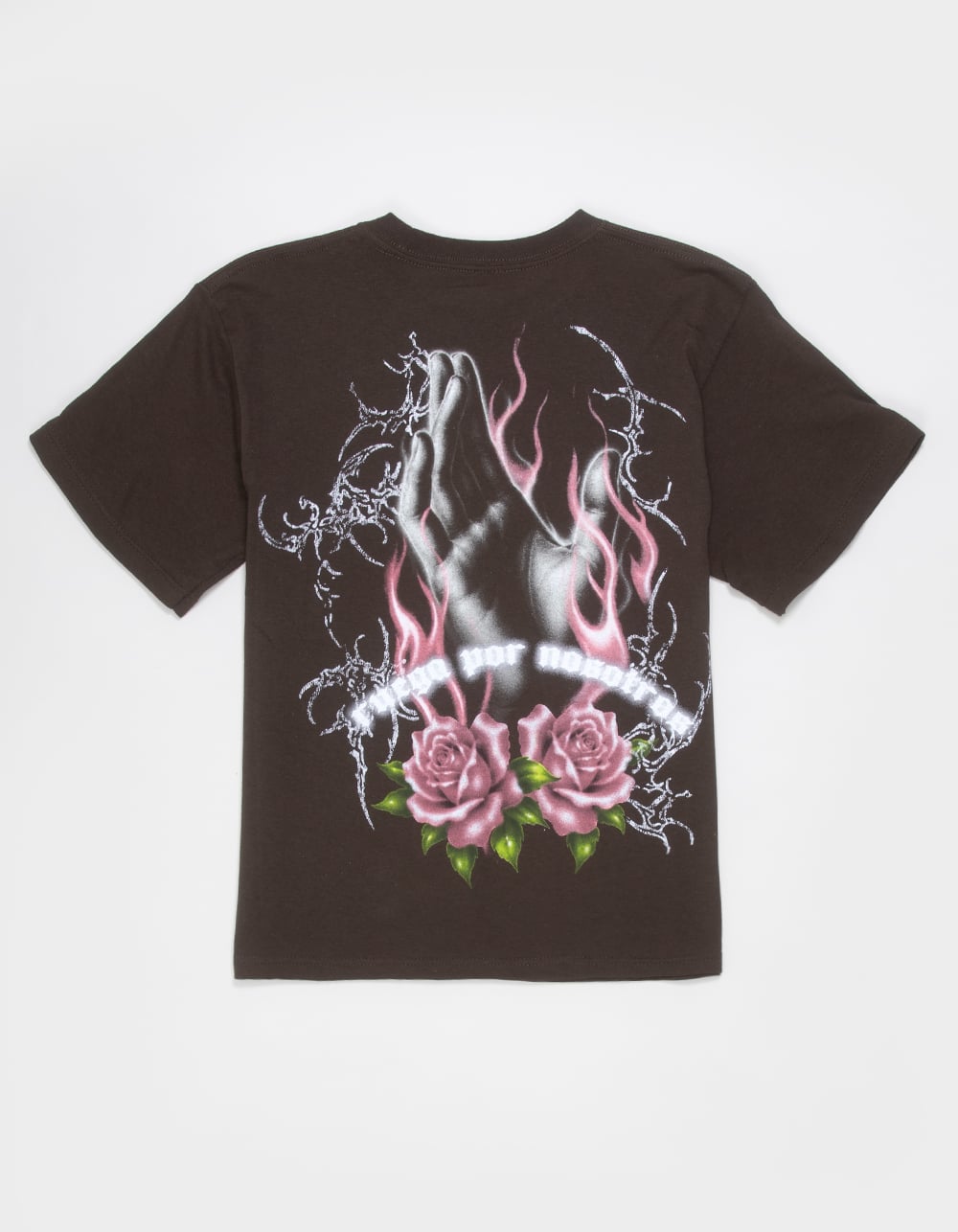 CVLA Pray For Us Boys Tee - BROWN