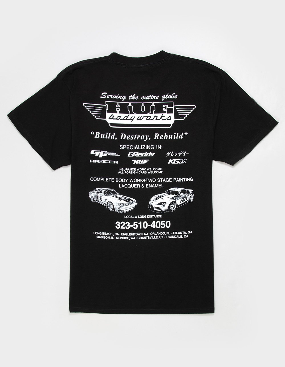 HUF x GReddy Body Work Mens Tee - BLACK