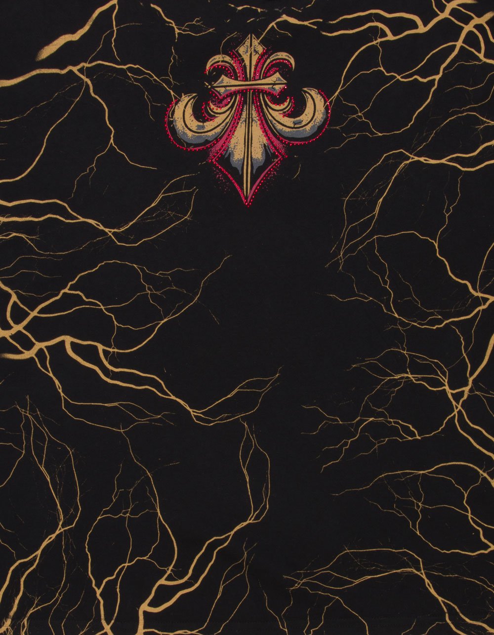 AFFLICTION Midnight Curse Mens Crop Boxy Tee - BLACK