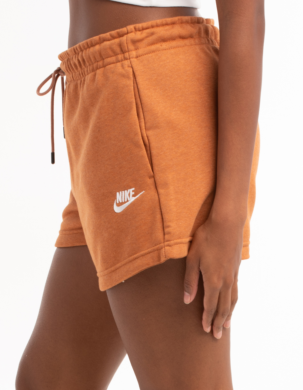 NIKE Sportswear Essential Womens High Rise French Terry Shorts LIGHT