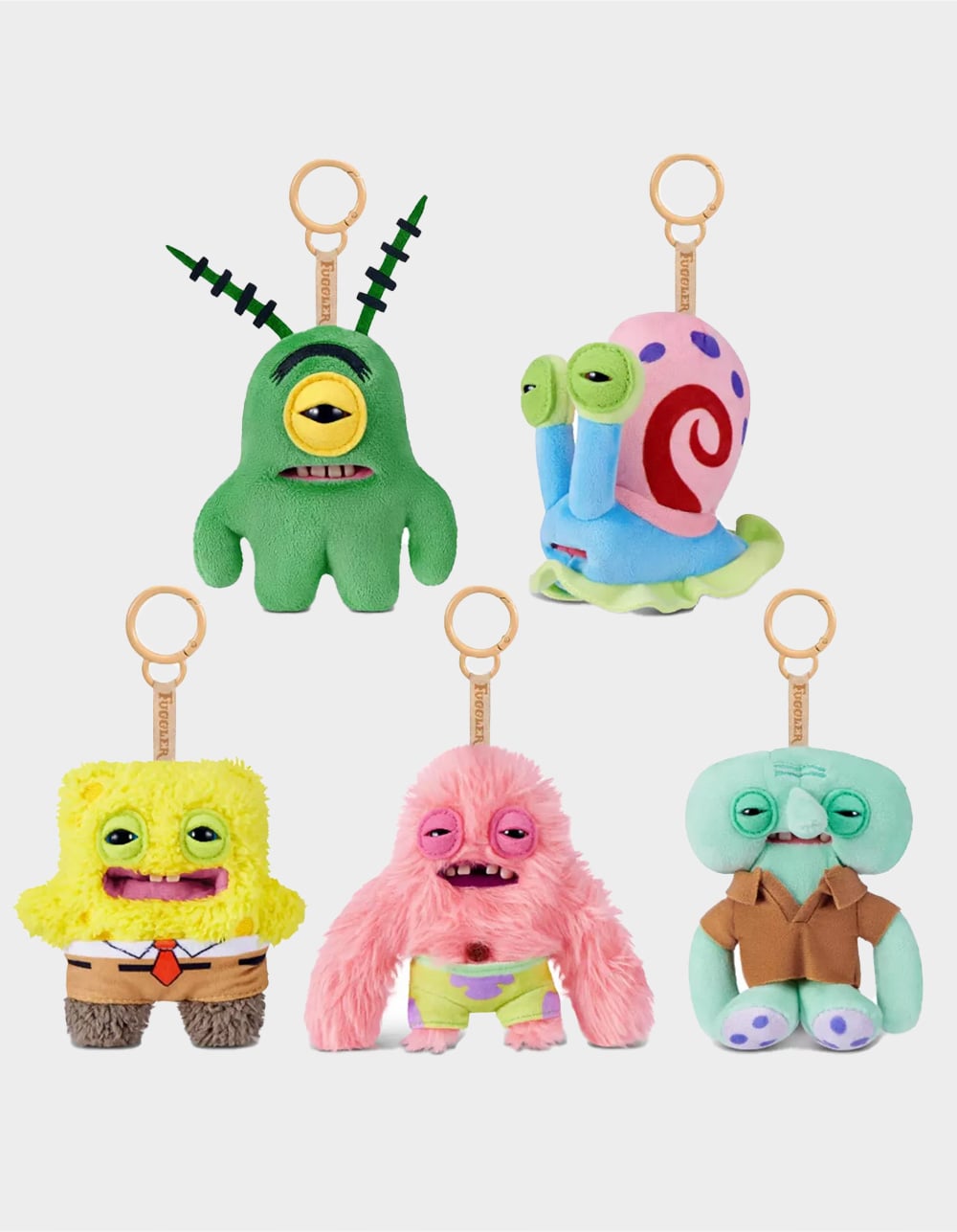 FUGGLER SpongeBob SquarePants Assorted Plush Keychains - ASST
