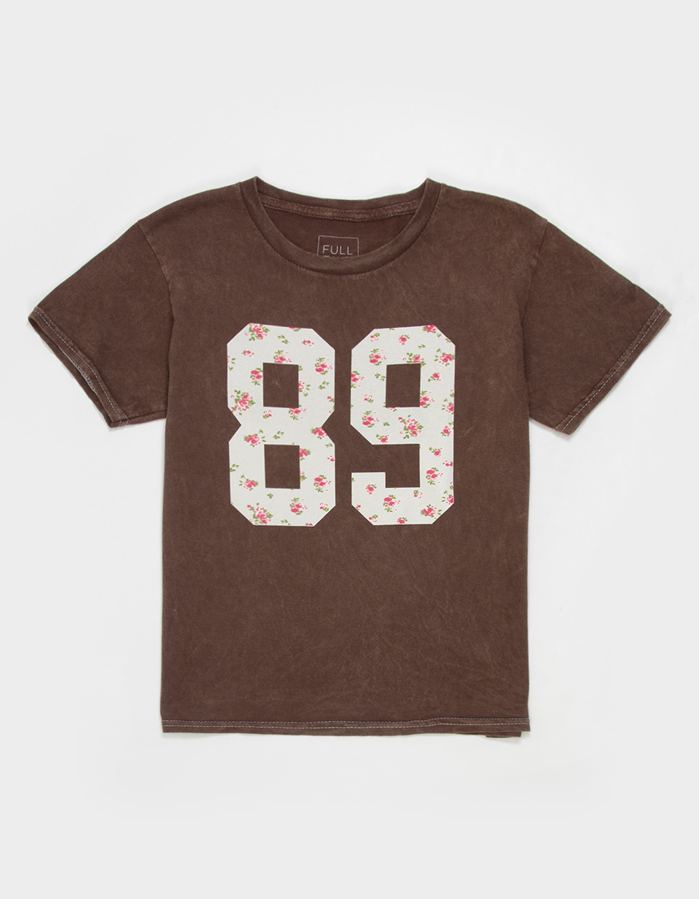FULL TILT 89 Girls Ditsy Boyfriend Tee - BROWN