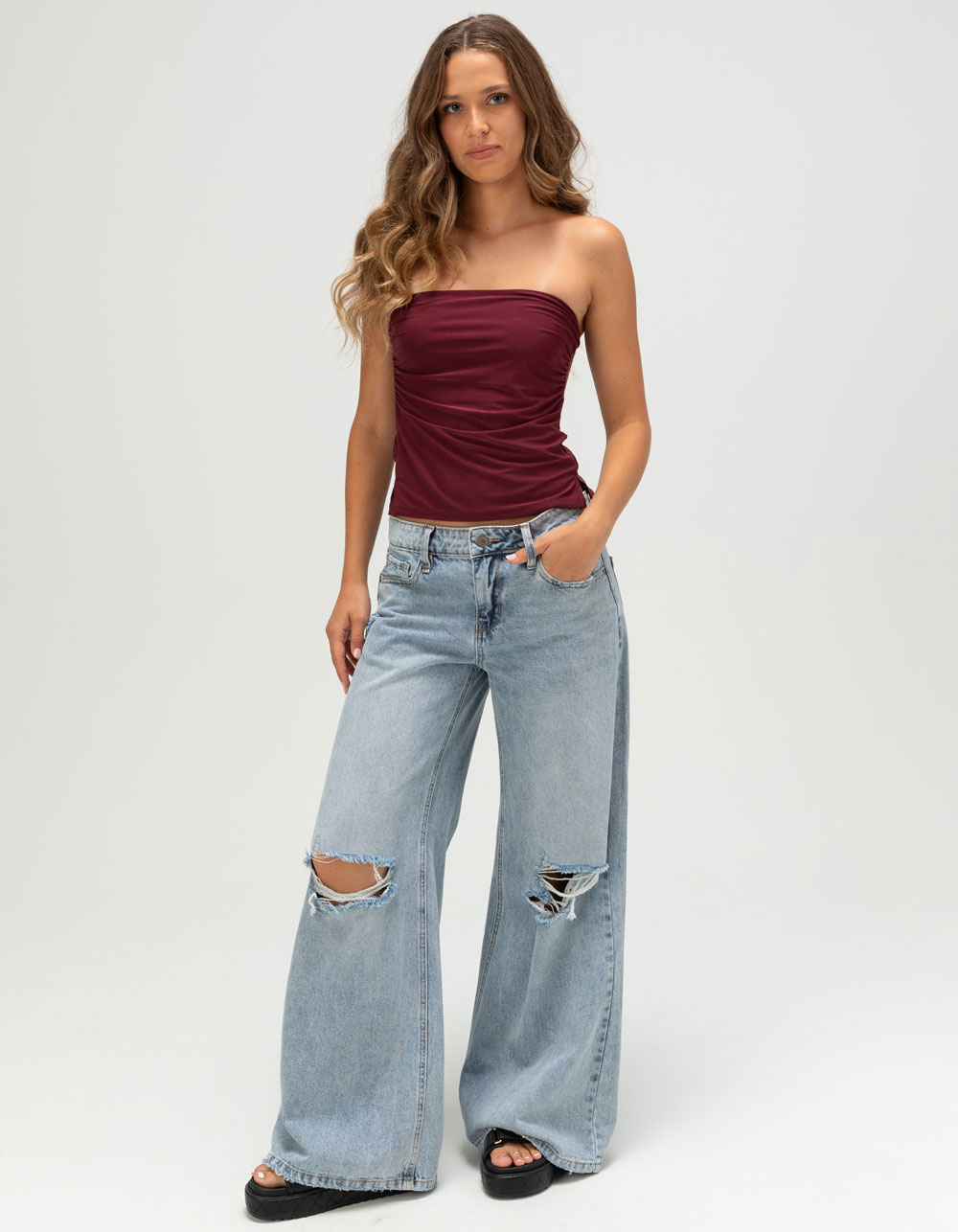 TILLYS Butter Soft Side Slit Womens Tube Top