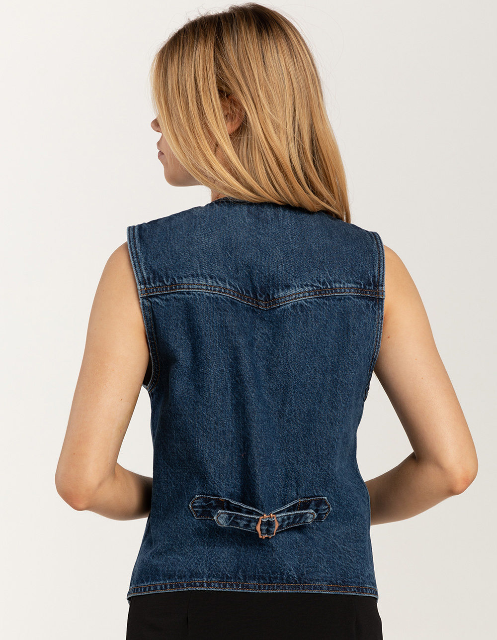 WRANGLER Jennifer Womens Denim Vest - Dark Wash