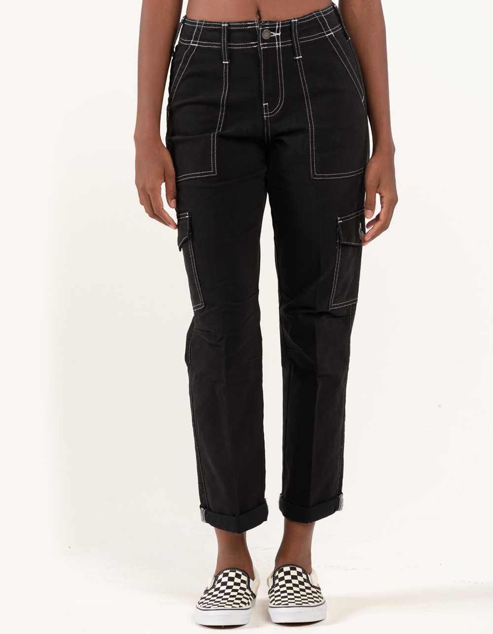 DICKIES Womens Skinny Carpenter Cargo Pants - BLACK | Tillys