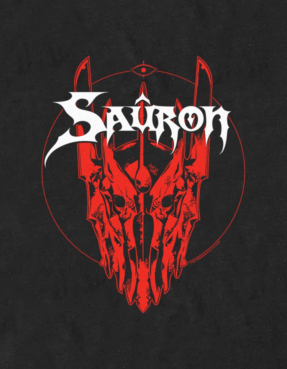 LORD OF THE RINGS Sauron Head Unisex Tee - BLACK