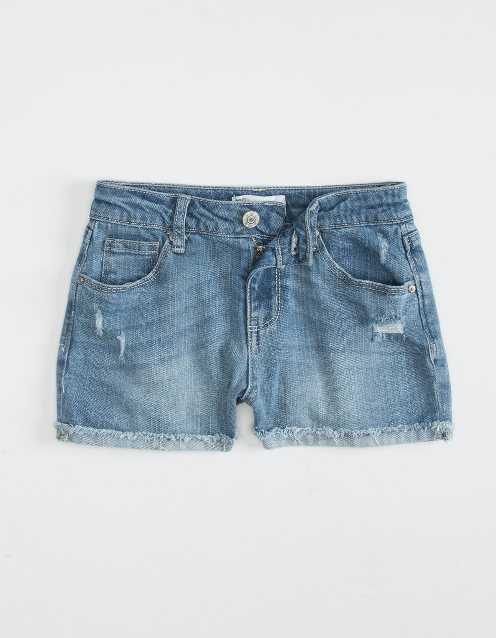 RSQ Mid Rise Cuff Girls Medium Wash Shorts - MEDIUM WASH | Tillys