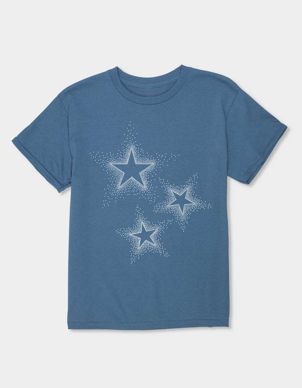 STARS White Burst Unisex Kids Tee - INDIGO