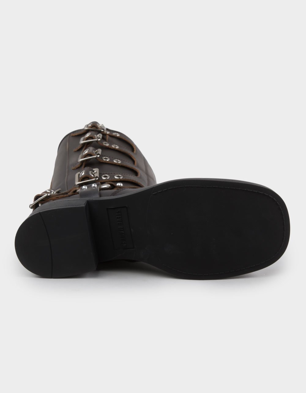 STEVE MADDEN Rocky Womens Leather Boots - BROWN