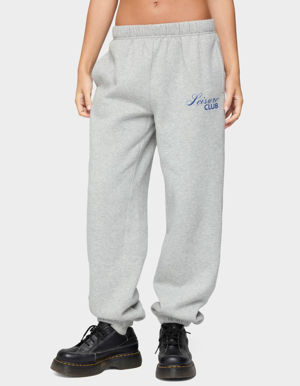 EDIKTED Leisure Club Sweatpants - GRAY