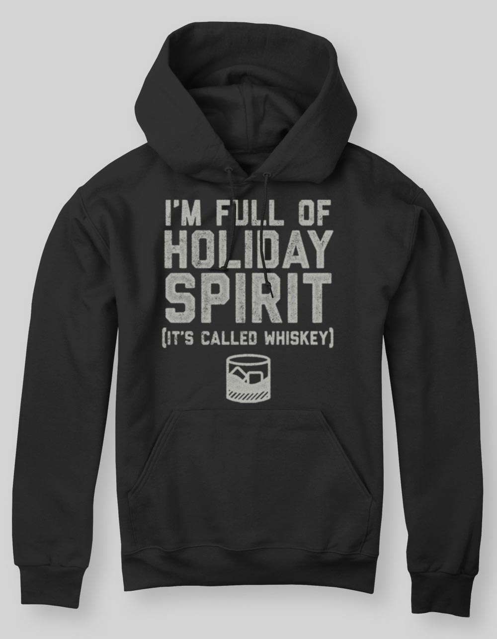 Holiday Full Of Spirit Unisex Ugly Hoodie - BLACK