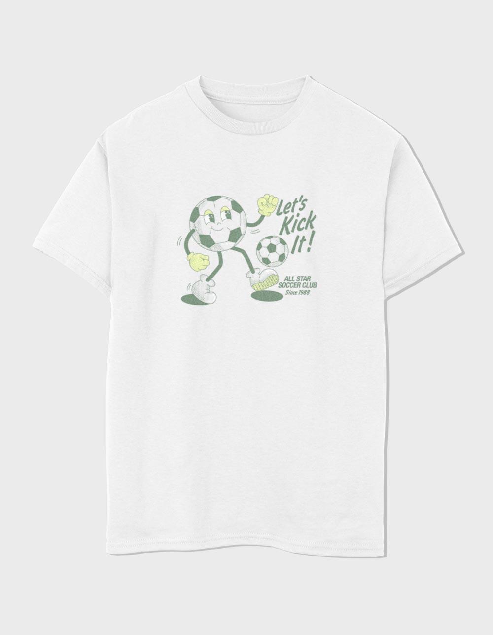 SOCCER Kicking It Unisex Kids Tee - WHITE