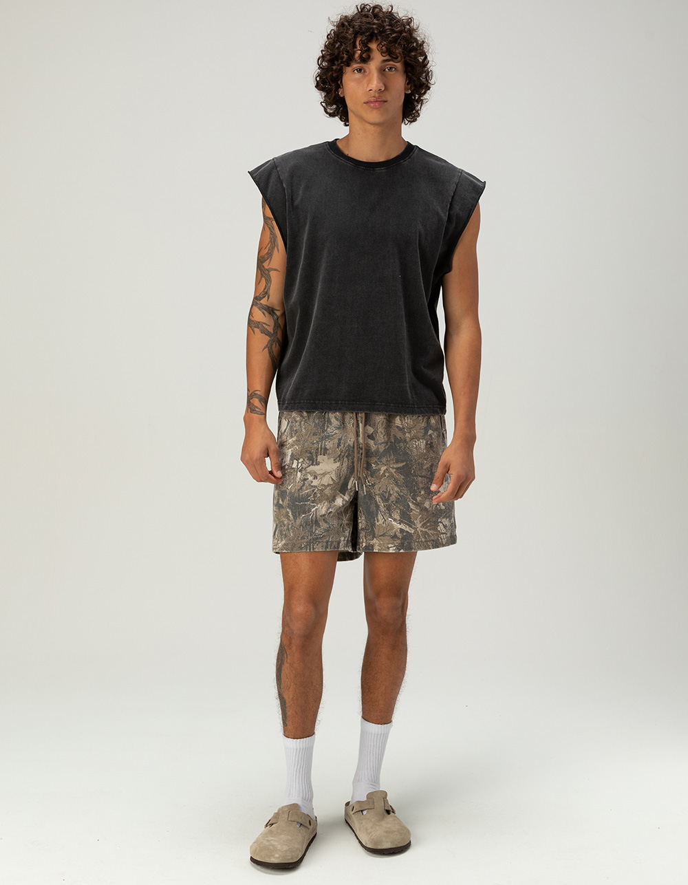 RSQ Mens Pull On Baggy Twill Shorts
