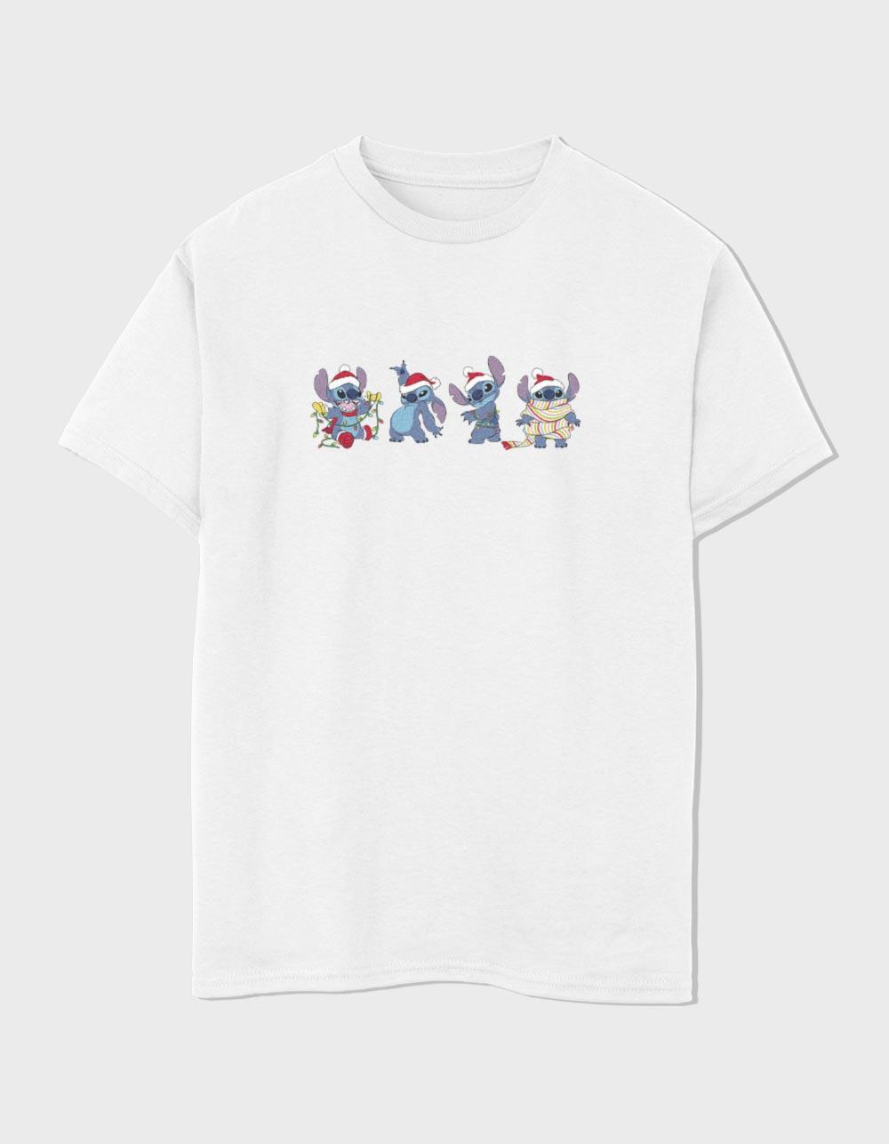 LILO & Stitch Holiday Line Up Unisex Kids Tee - WHITE