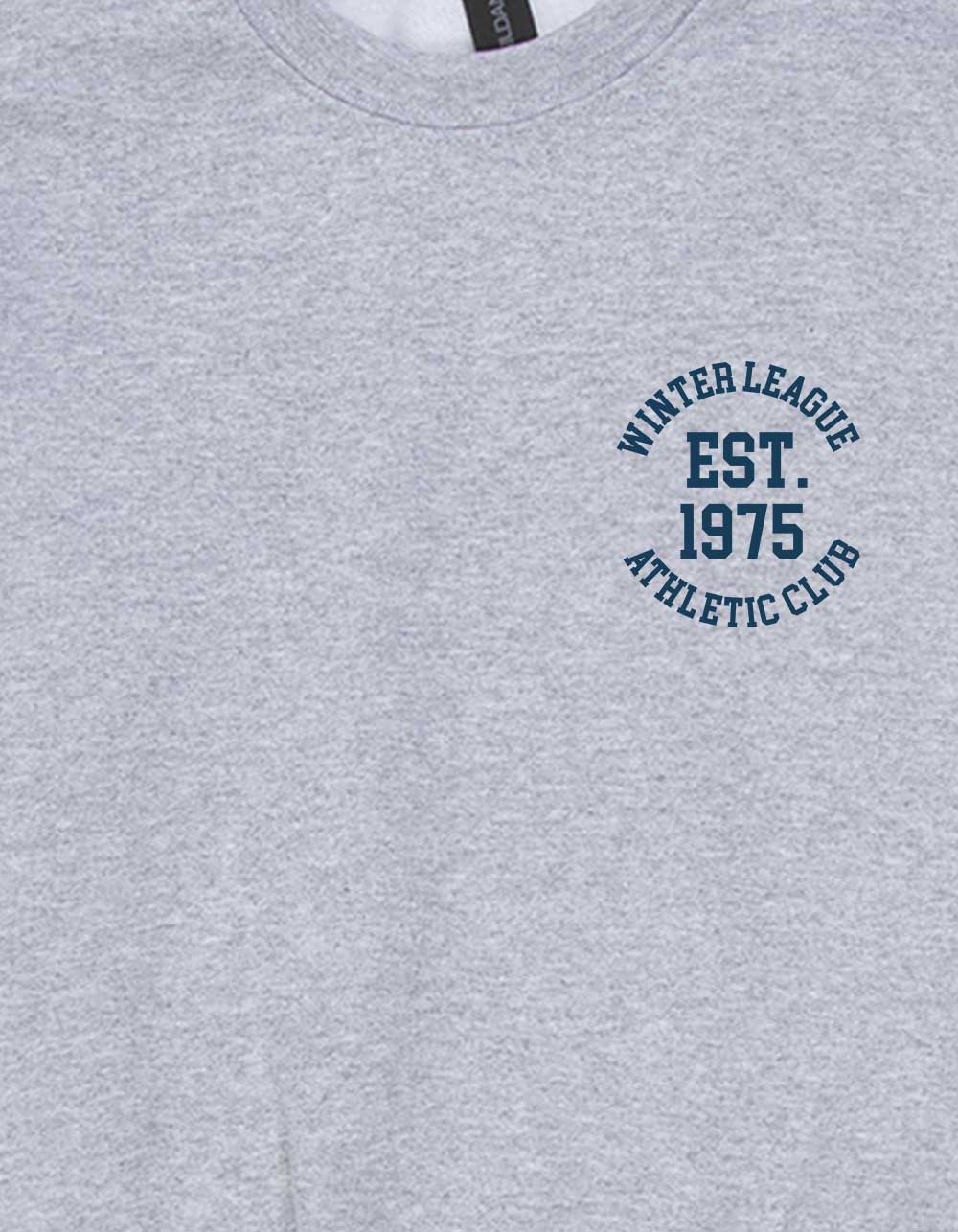 SKI Winter League Athletic Club Unisex Kids Crewneck Sweatshirt - HEATHER GRAY