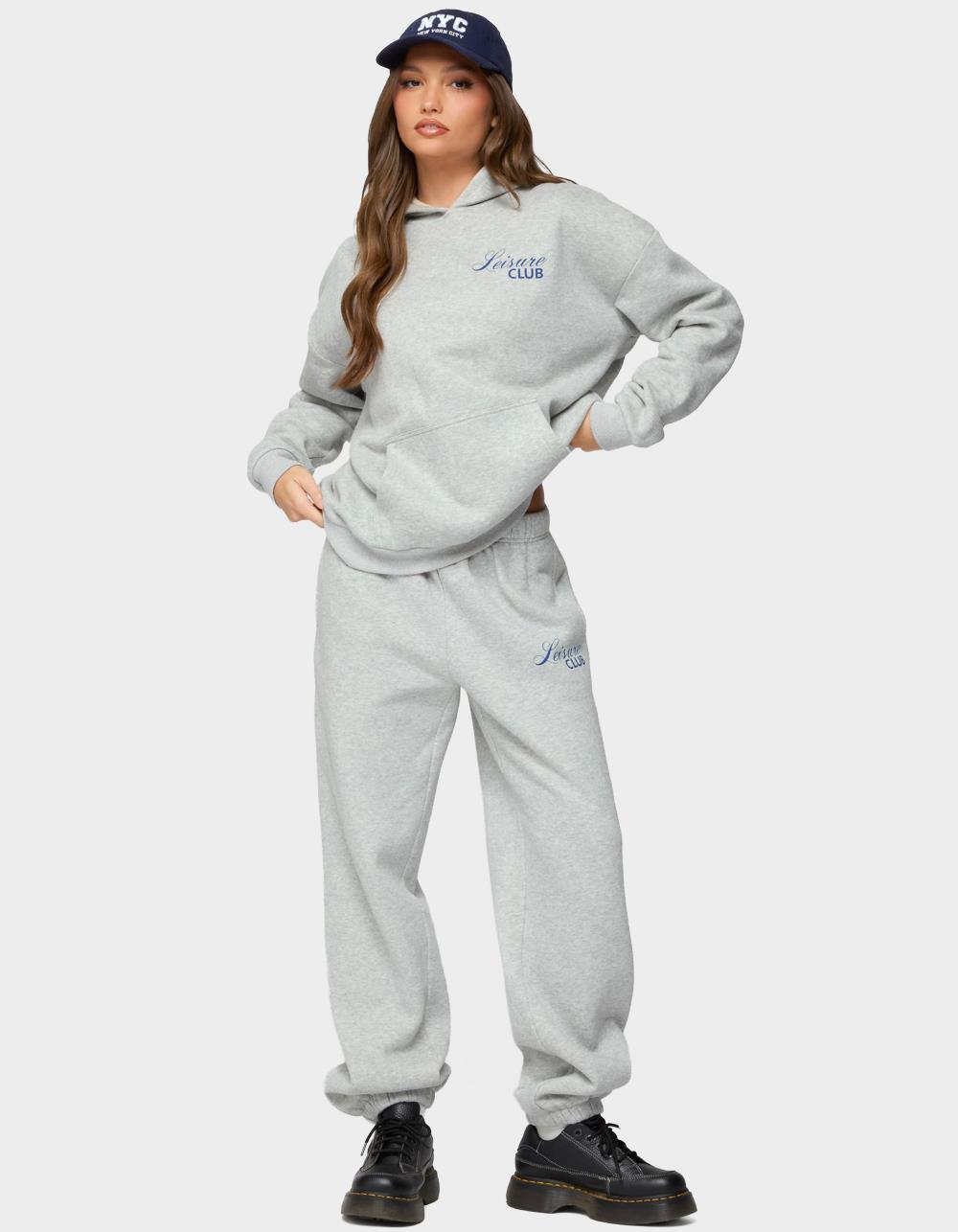 EDIKTED Leisure Club Sweatpants - GRAY