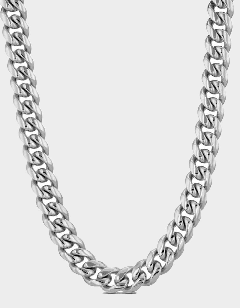 THE GOLD GODS Cuban Link Chain 8mm  - WHITE/GOLD