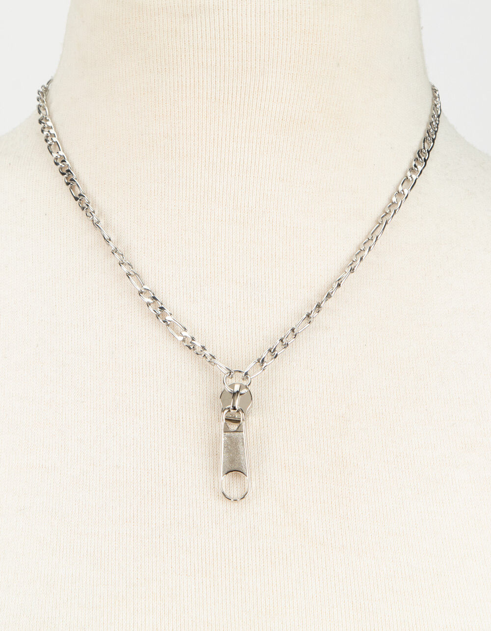FULL TILT Zipper Chain Necklace SILVE Tillys