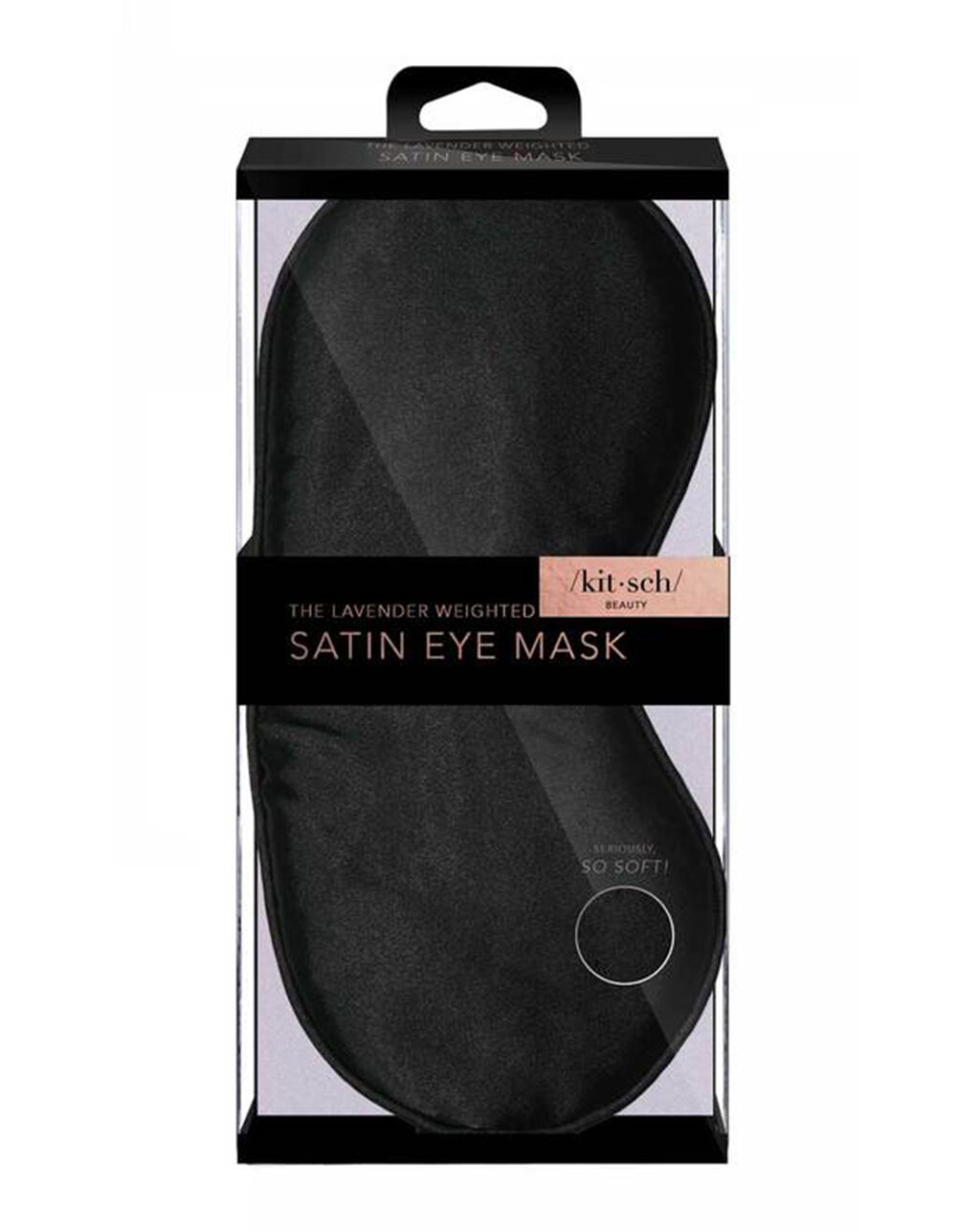 KITSCH The Lavender Weighted Satin Eye Mask BLACK Tillys