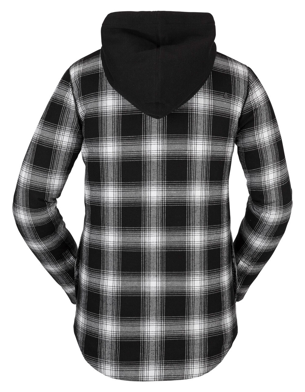 Womens Hooded Flannel Jacket BLACK Tillys