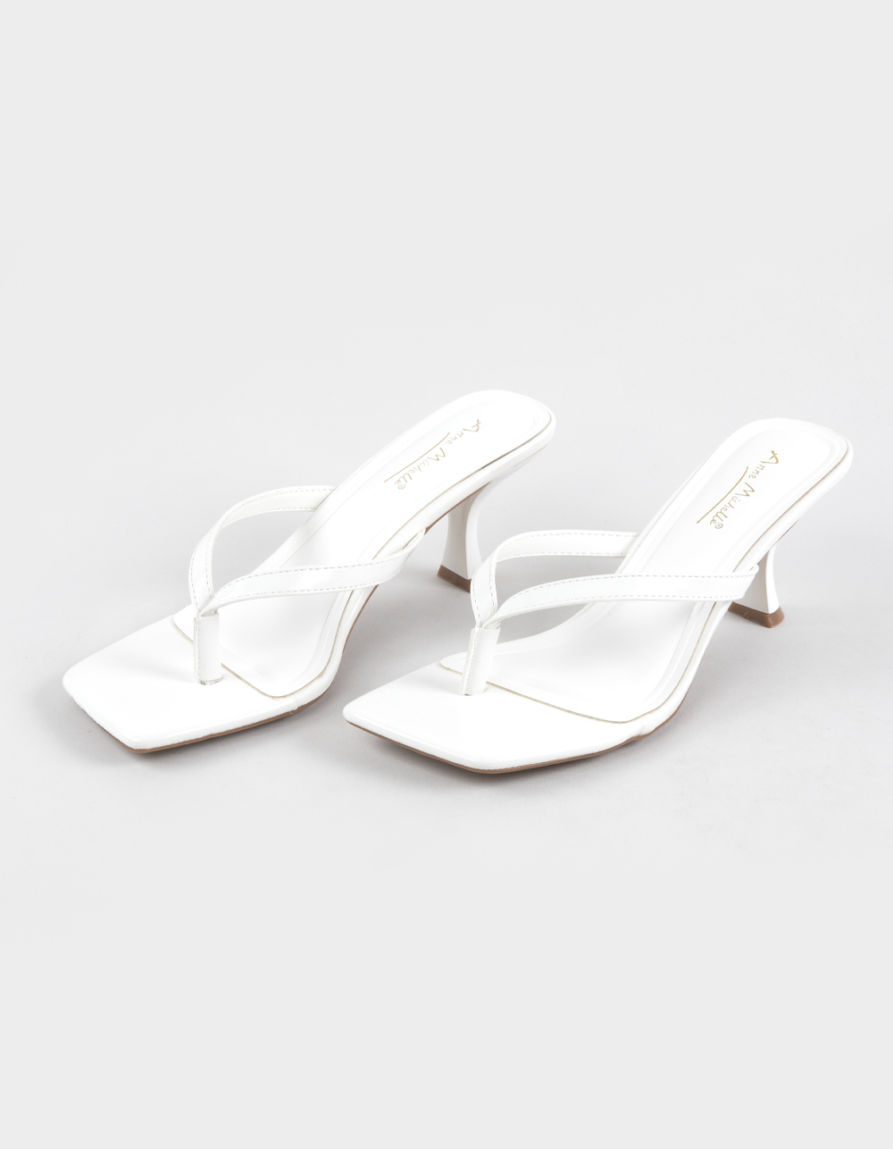 ANNE MICHELLE Align Womens Kitten Heels - WHITE