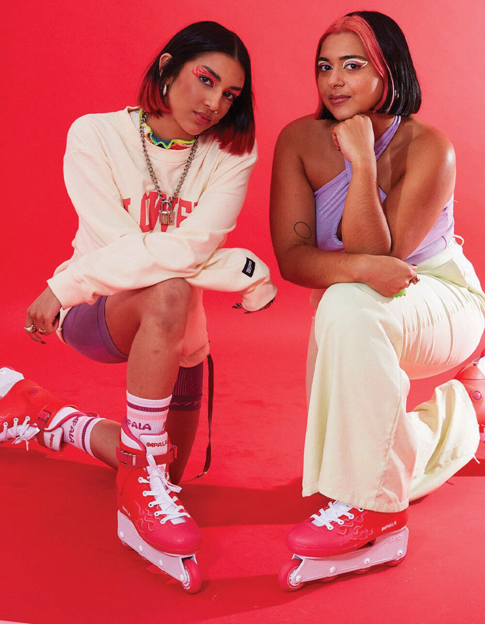 IMPALA ROLLERSKATES Lightspeed Inline Flames Skates RED/PINK/WHITE Tillys