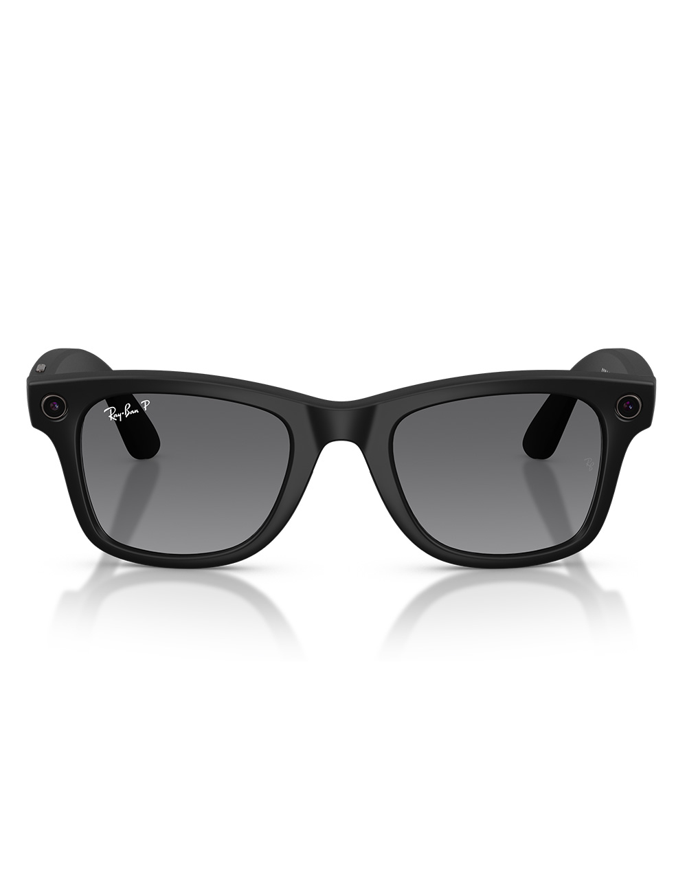 RAY-BAN Meta Wayfarer Polarized Sunglasses - MATTE BLACK