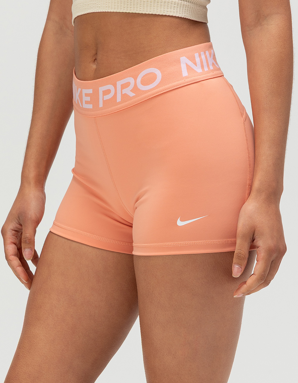 Orange Nike Pro Compression Shorts Womens NIKE Pro Womens - Main Image