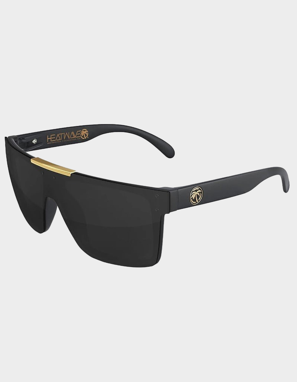 HEAT WAVE VISUAL Quatro Black & Gold Sunglasses - BLACK GOLD