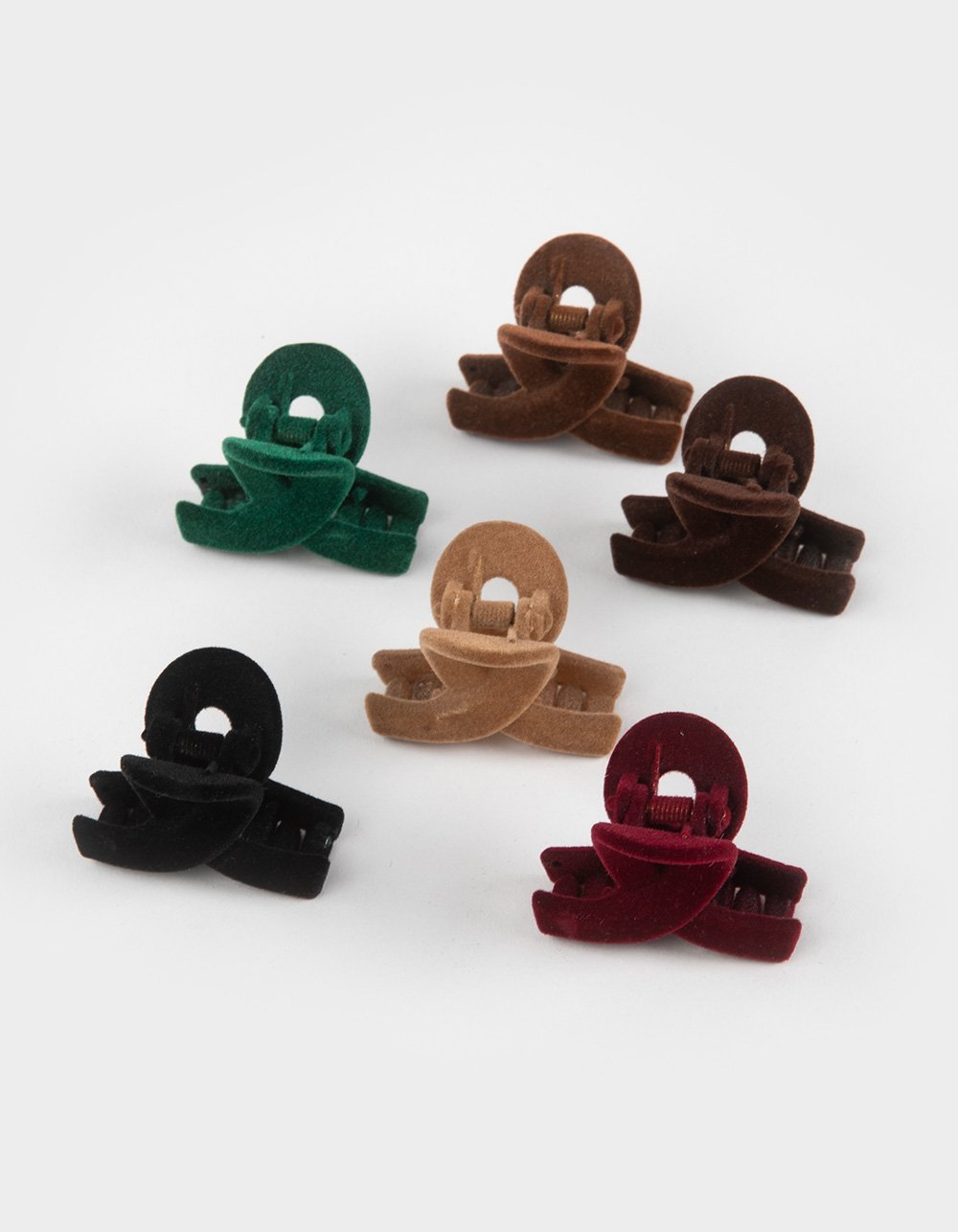 FULL TILT 6 Pack Mini Velvet Clips - MULTI