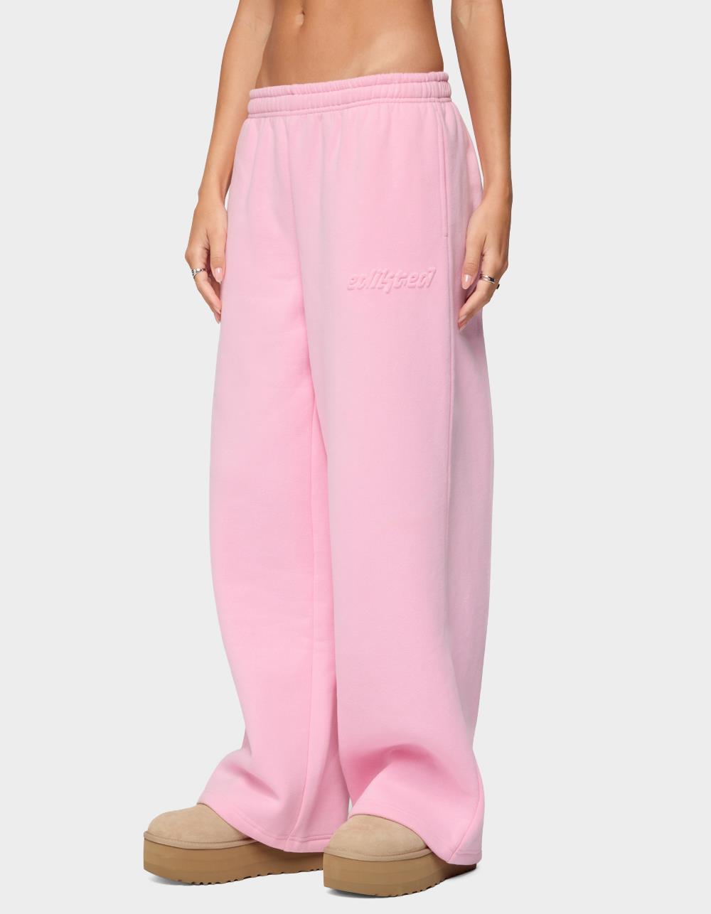 Edikted Totally Sweatpants - PINK