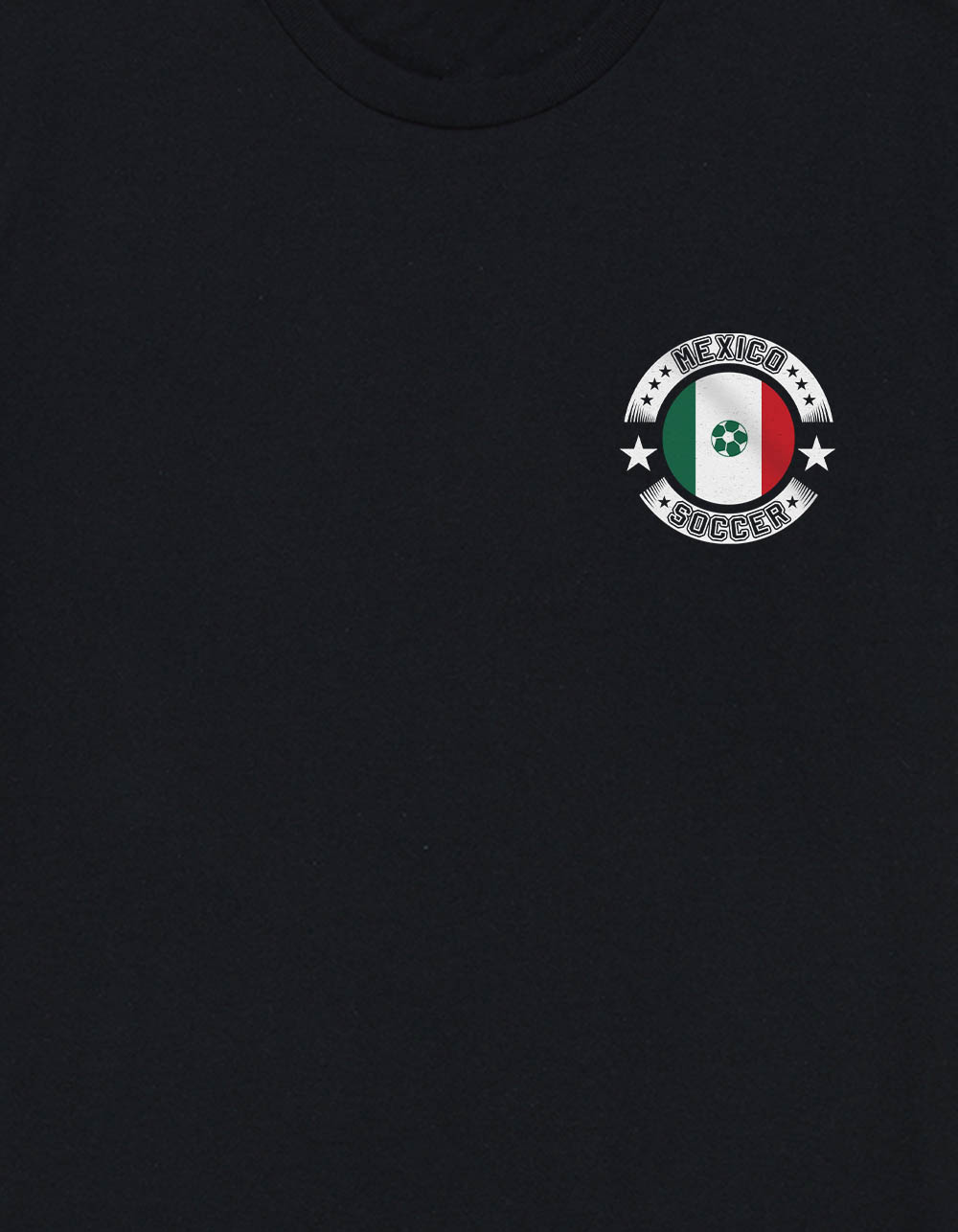 MEXICO Soccer Flag Unisex Tee - BLACK