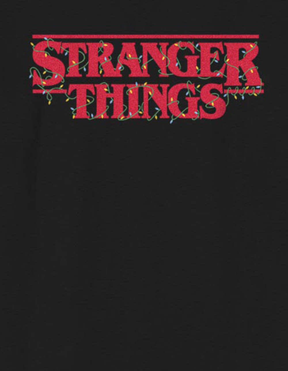 STRANGER THINGS Light Logo Unisex Kids Tee - BLACK