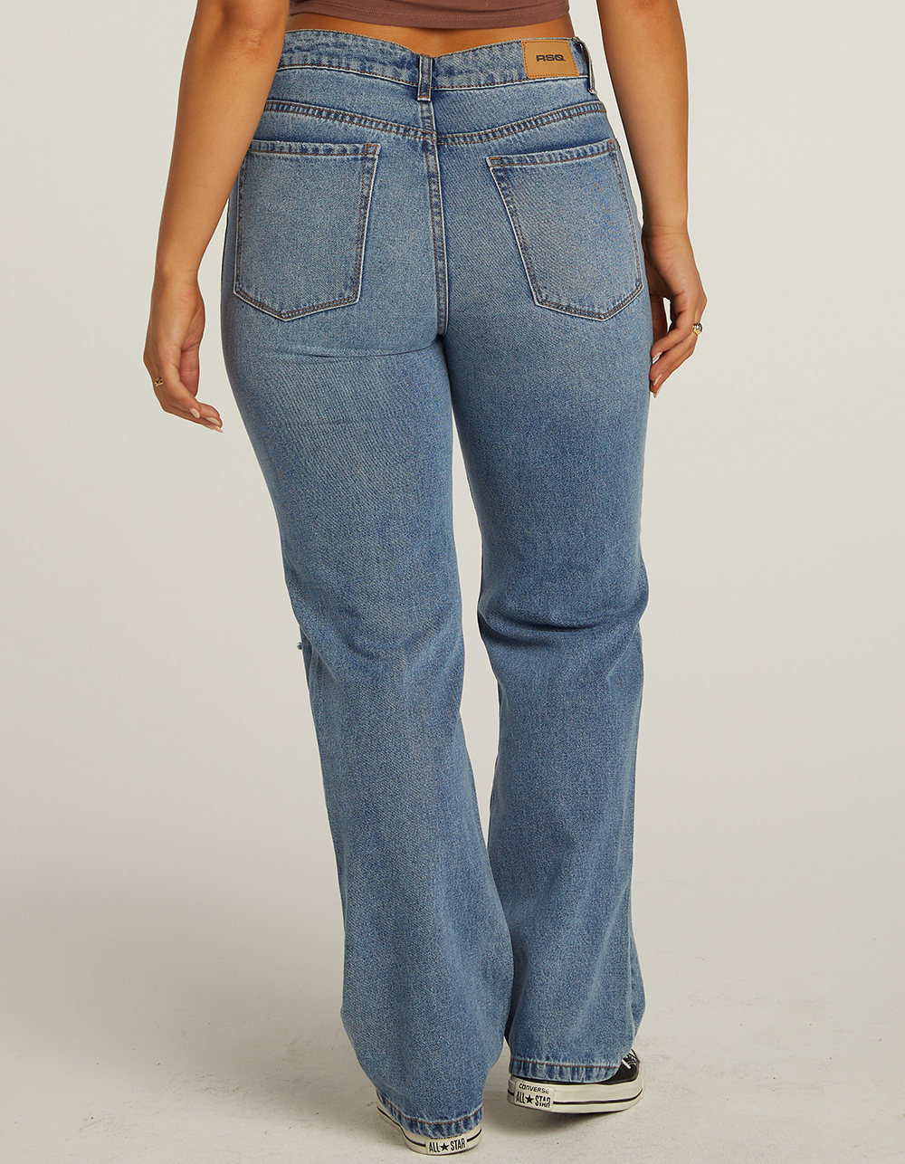 RSQ Womens High Rise Straight Leg Jeans - MEDIUM WASH