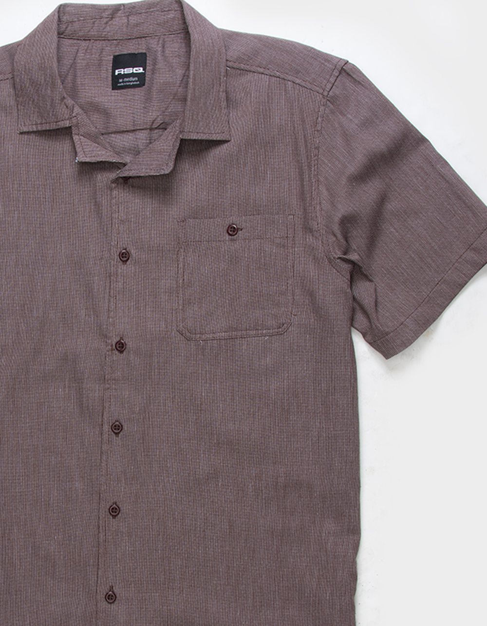 RSQ Camp Mens Button Up Shirt BROWN Tillys