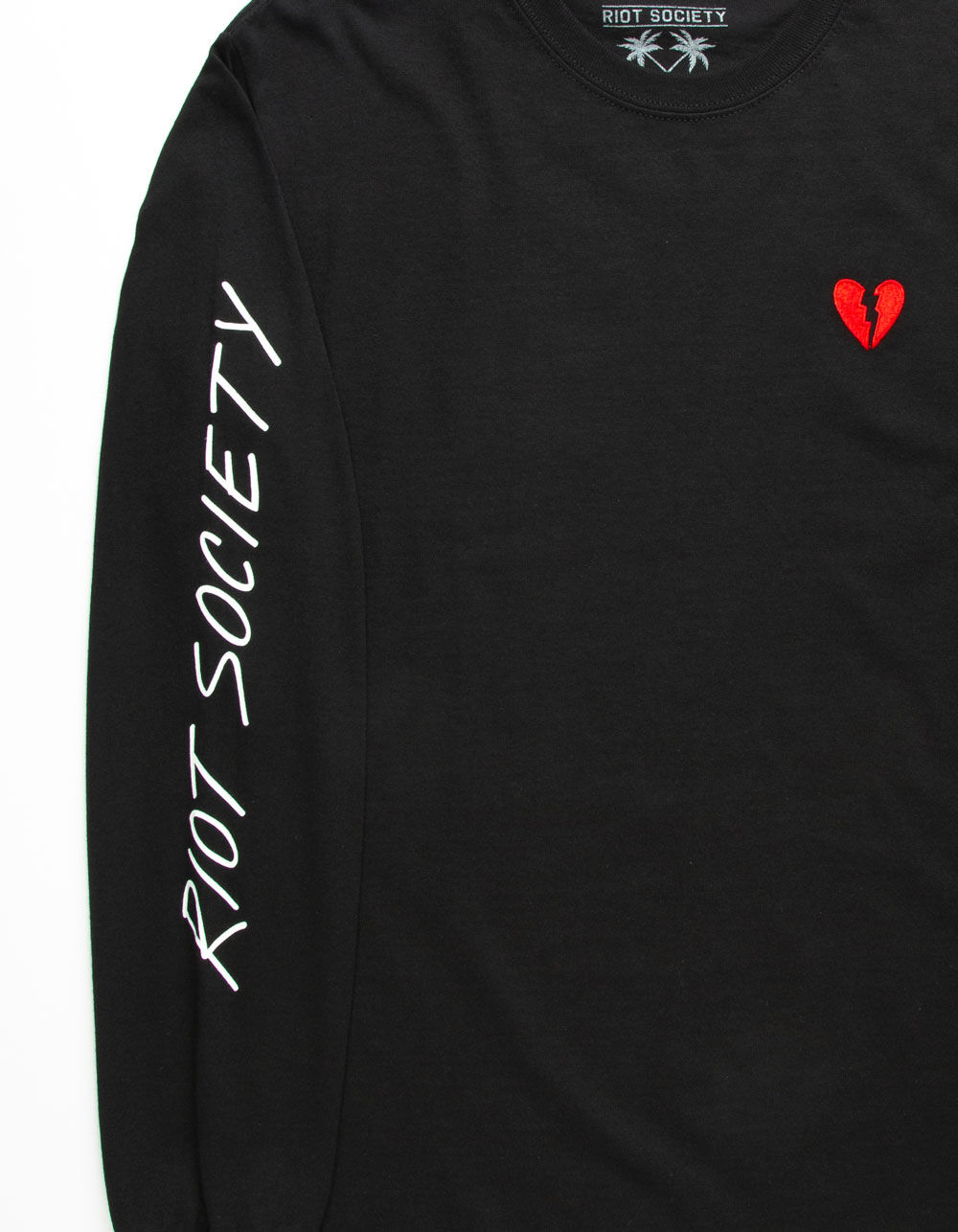RIOT SOCIETY Broken Heart Embroidered Mens T-Shirt - BLACK | Tillys