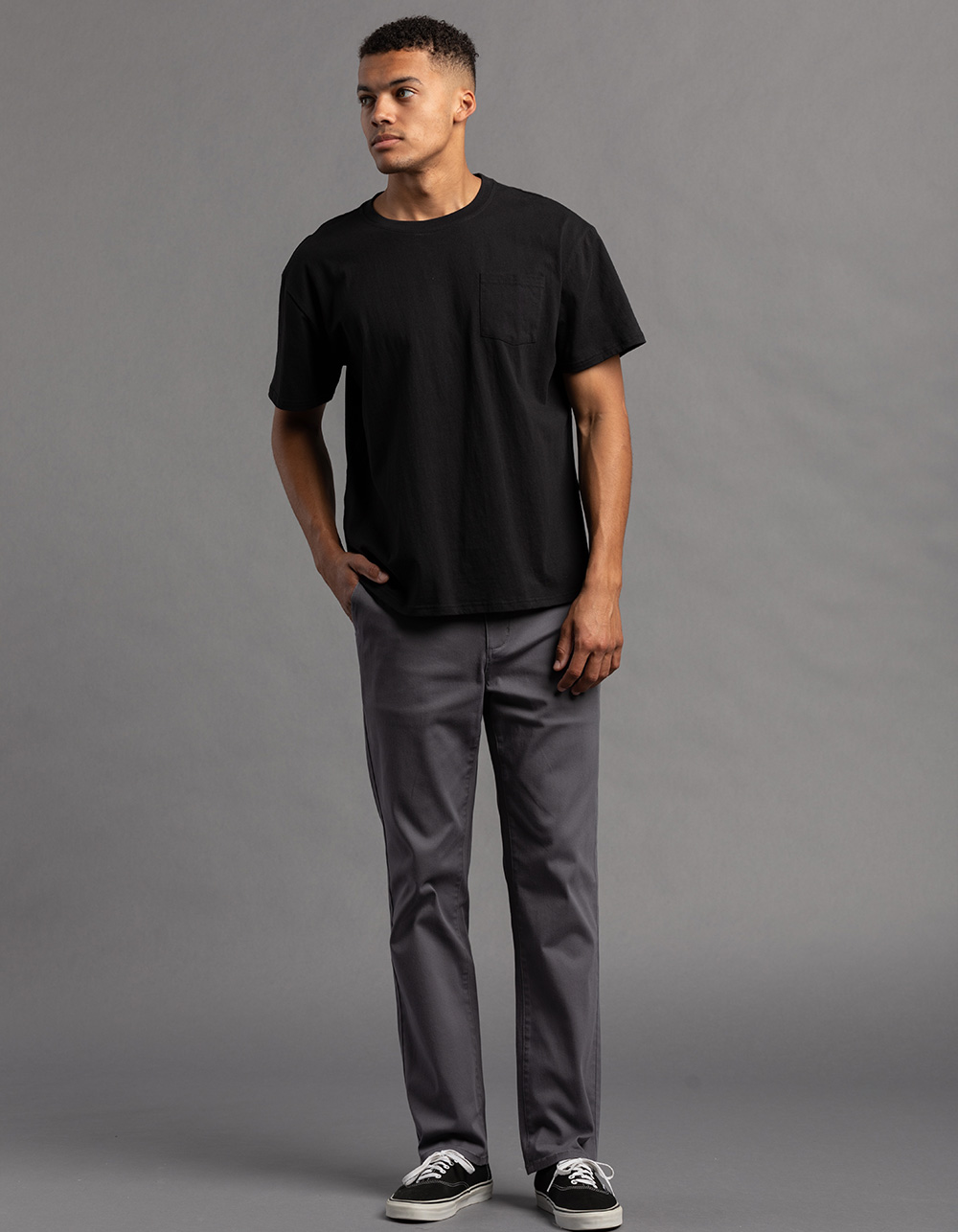 RSQ Mens Slim Straight Chino Pants - GUNMETAL