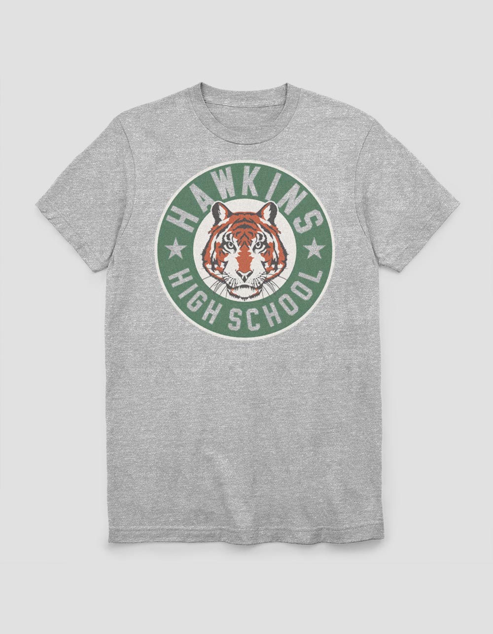 STRANGER THINGS Hawkins High Tiger Emblem Unisex Tee