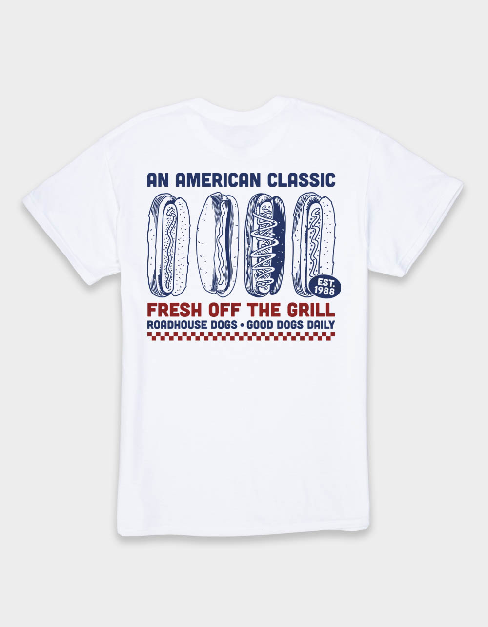 HOT DOG American Classic Unisex Tee - WHITE