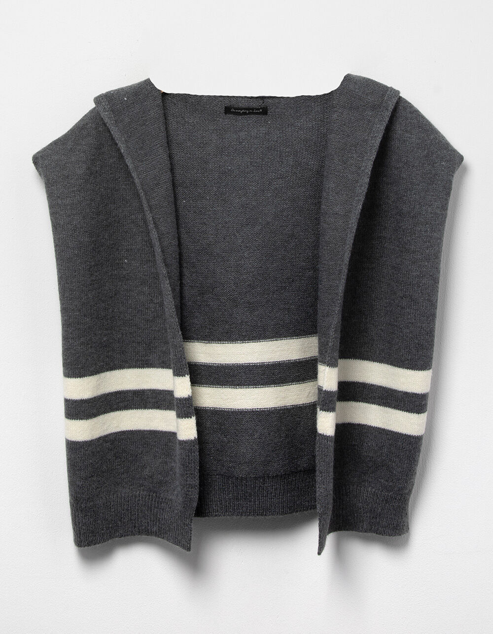 DO EVERYTHING IN LOVE Sweater Scarf - GRAY