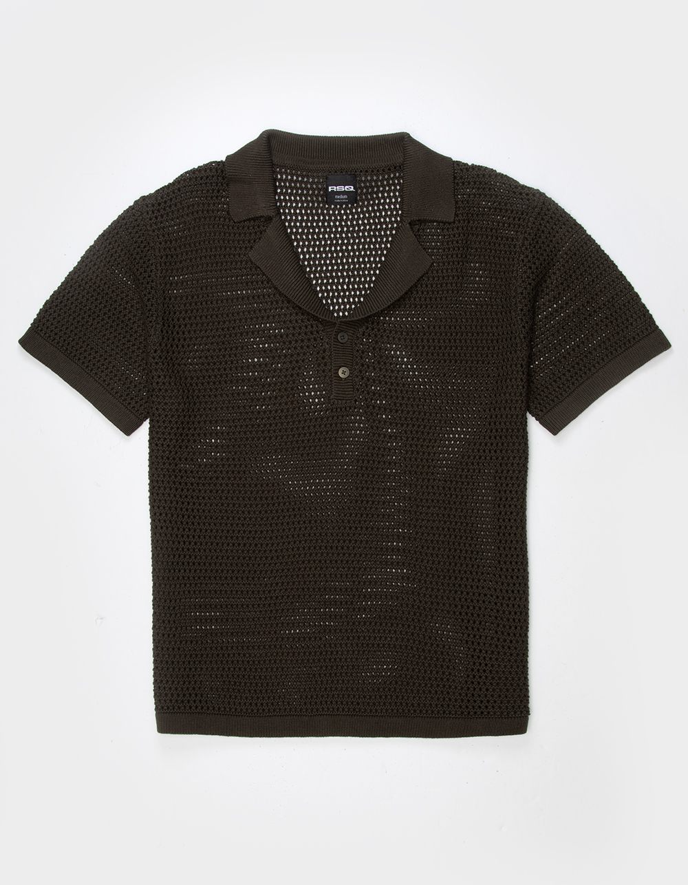 RSQ Mens Sweater Polo - OLIVE