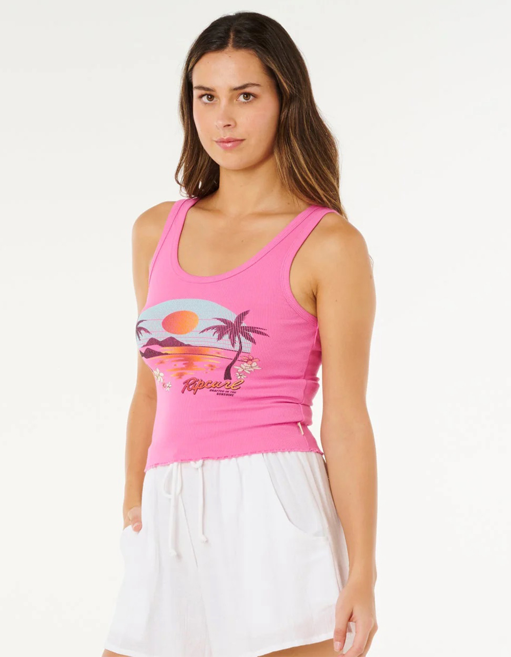 RIP CURL Hotel Malibu Womens Tank Top - PINK
