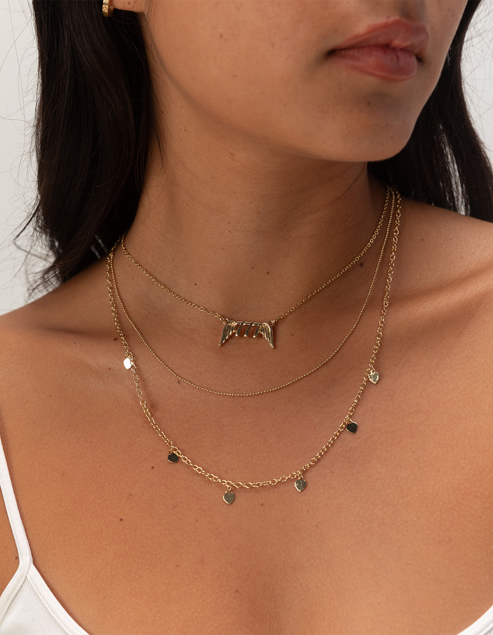 FULL TILT Layered 777 Angel Number Necklace - GOLD