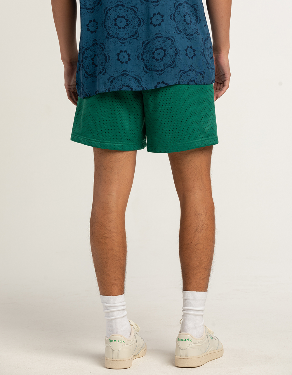RSQ Mens 5" Mesh Shorts DK GREEN Tillys