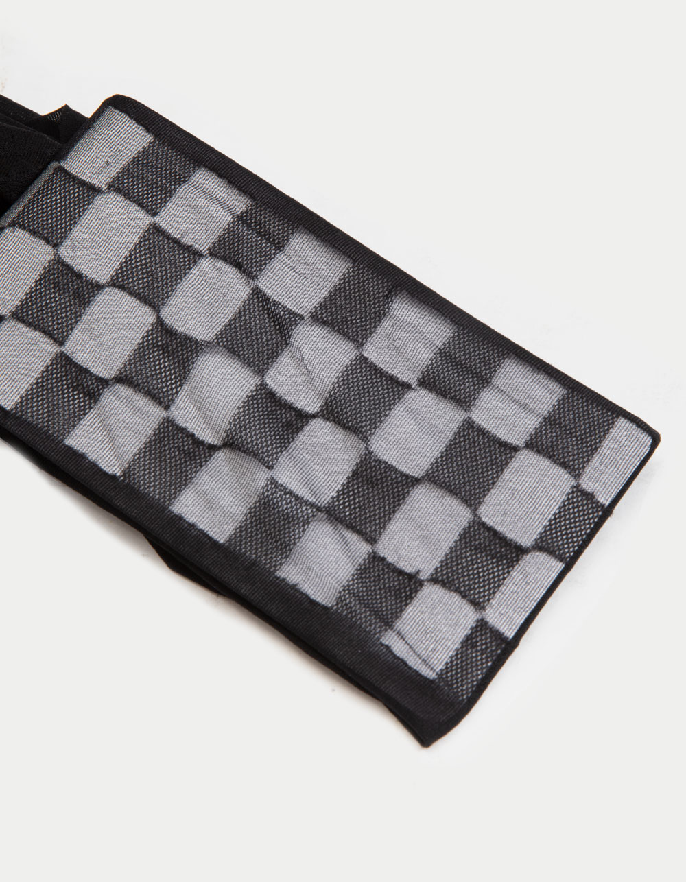 Full Tilt Checkered Sheer Tights - Black - One Size